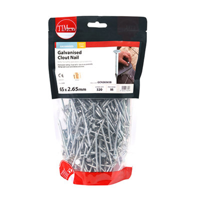 TIMCO Clout Nails Galvanised - 65 x 2.65