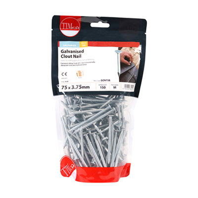 TIMCO Clout Nails Galvanised - 75 x 3.75