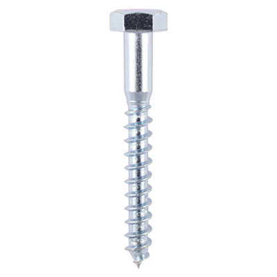 TIMCO Coach Screws Hex Head Silver  - 10.0 x 100