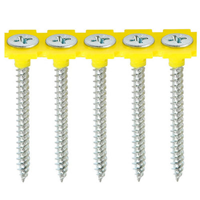 TIMCO Collated Drywall Fine Thread Bugle Head Silver Screws - 3.5 x 32