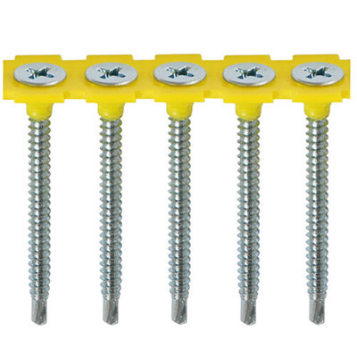 TIMCO Collated Drywall Self-Drilling Bugle Head Silver Screws - 3.5 x 45