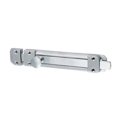 TIMCO Contract Flat Section Bolt Satin Chrome - 210 x 35mm