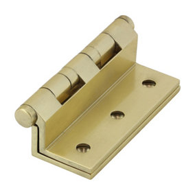 TIMCO Cranked Ball Race Brass Hinges Polished Brass - 64 x 55