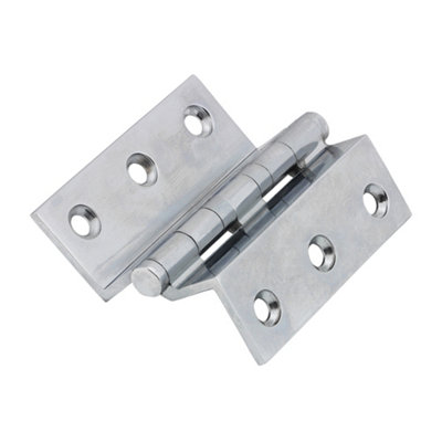 TIMCO Cranked Ball Race Brass Hinges Polished Chrome - 64 x 55