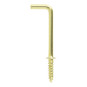 Timco - Cup Hooks - Square - Electro Brass (Size 38mm - 8 Pieces)