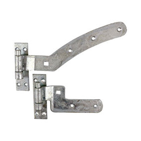 TIMCO Curved Rail Hinge Set Right Hand Hot Dipped Galvanised - 300mm