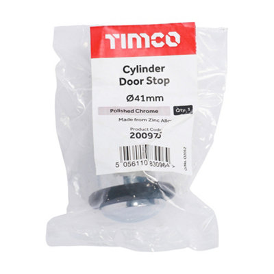 TIMCO Cylinder Door Stop Polished Chrome - 41mm