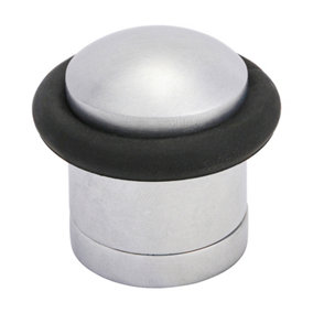 Timco - Cylinder Door Stop - Satin Chrome (Size 41mm - 1 Each)