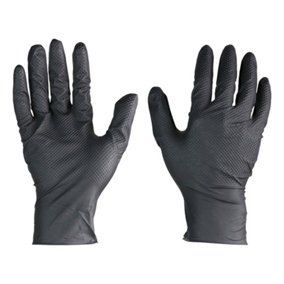 Timco - Diamond Textured Disposable Nitrile Gloves (Size Medium - 50 Each)