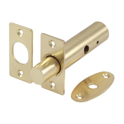 Timco - Door Rack Bolts - Electro Brass (Size 60mm - 2 Pieces) | DIY at B&Q