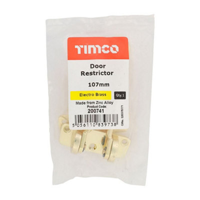 TIMCO Door Restrictor Electro Brass - 107mm
