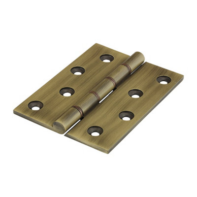 Timco Double Phosphor Bronze Washered Brass Hinges Antique Brass 102 X 75 Diy At Bandq 7852