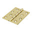 TIMCO Double Phosphor Bronze Washered Brass Hinges Polished Brass - 102 x 75
