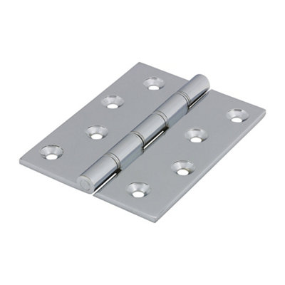 TIMCO Double Stainless Steel Washered Brass Hinges Polished Chrome - 102 x 75