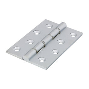 TIMCO Double Stainless Steel Washered Brass Hinges Satin Chrome - 102 x 67