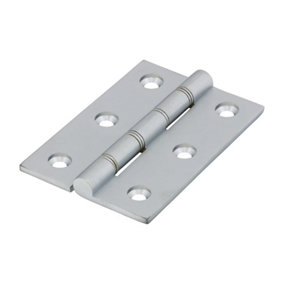 TIMCO Double Stainless Steel Washered Brass Hinges Satin Chrome - 76 x 50