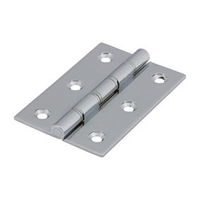 TIMCO Double Washered Brass Hinges Polished Chrome - 76 x 50
