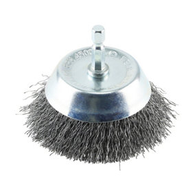 TIMCO Drill Cup Brush Crimped Steel Wire - 75mm