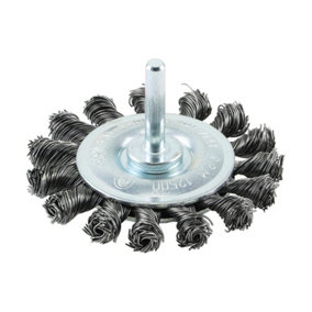 TIMCO Drill Wheel Brush Twisted Knot Steel Wire - 75mm