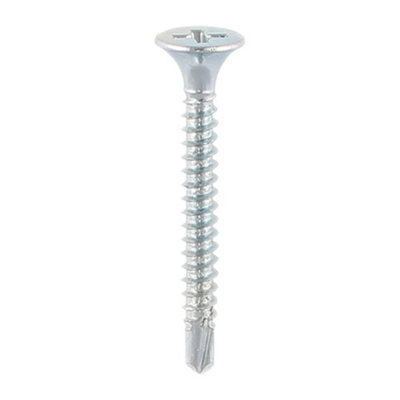 TIMCO Drywall Self-Drilling Bugle Head Silver Screws - 3.5 x 42