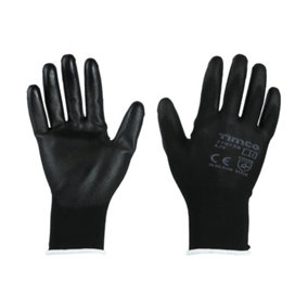 Timco - Durable Grip Gloves - PU Coated Polyester (Size Large - 1 Each)