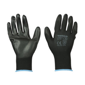 Timco - Durable Grip Gloves - PU Coated Polyester (Size X Large - 1 Each)