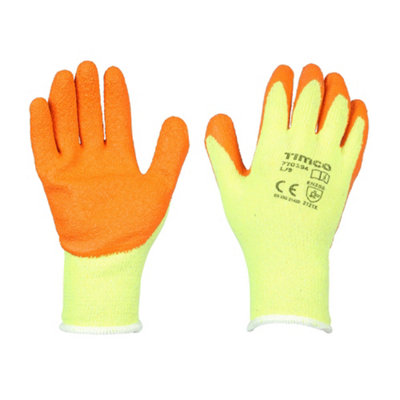 Timco - Eco-Grip Gloves - Crinkle Latex Coated Polycotton (Size Large - 1 Each)