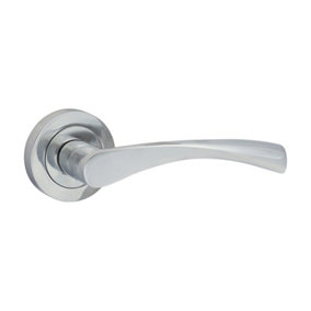 Timco - Edleston Lever On Rose Handles - Polished Chrome (Size 51mm - 2 Pieces)