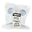 Timco - End Bracket - For Round Tube - White (Size 25mm - 2 Pieces)