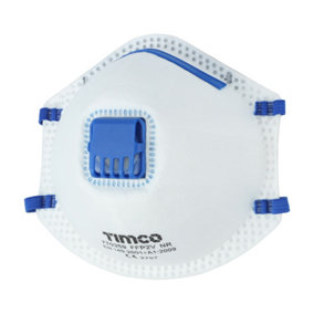 Timco - FFP2 Moulded Masks with Valve (Size One Size - 3 Pieces)