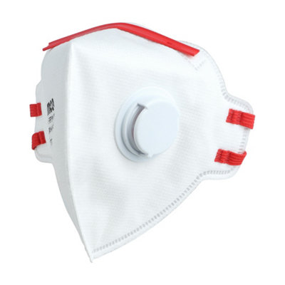 Timco - FFP3 Fold Flat Masks with Valve (Size One Size - 10 Pieces)