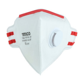 Timco - FFP3 Fold Flat Masks with Valve (Size One Size - 3 Pieces)