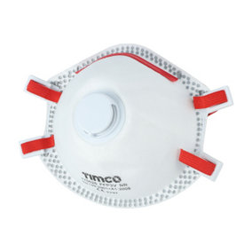 Timco - FFP3 Moulded Masks with Valve (Size One Size - 5 Pieces)