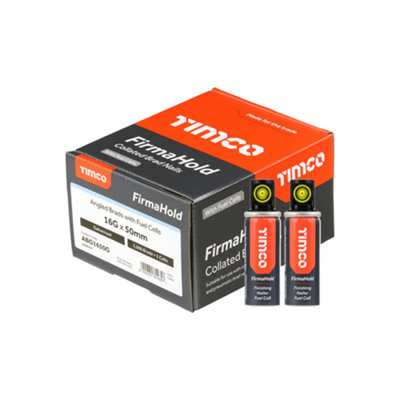 TIMCO FirmaHold Collated Brad Nails - 18 Gauge 18 X 50 - Straight - Stainless Steel - Box Of