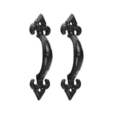 Timco - Fleur De Lys Pull Handle - Antique Black (Size 4" - 1 Each)