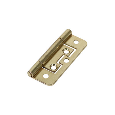 Timco - Flush Hinge (105) - Electro Brass (Size 63 x 37 - 2 Pieces)