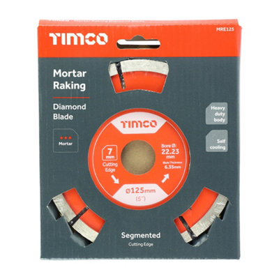 TIMCO General Purpose Mortar Raking Diamond Blade - 125 x 22.2