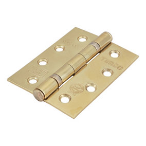 Timco - Grade 11 Ball Bearing Fire Door Hinges - Electro Brass (Size 101 x 76 - 2 Pieces)