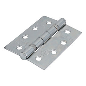 Timco - Grade 11 Ball Bearing Fire Door Hinges - Polished Chrome (Size 101 x 76 - 2 Pieces)