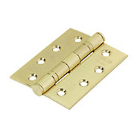 Timco - Grade 13 Fire Door Hinges - Electro Brass Stainless Steel (Size 101 x 76 x 3 - 2 Pieces)