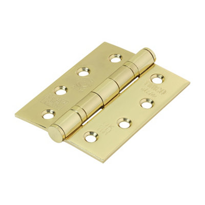 Timco - Grade 13 Fire Door Hinges - Electro Brass Stainless Steel (Size 101 x 76 x 3 - 2 Pieces)