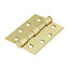 Timco - Grade 13 Fire Door Hinges - Electro Brass Stainless Steel (Size 101 x 76 x 3 - 3 Pieces)