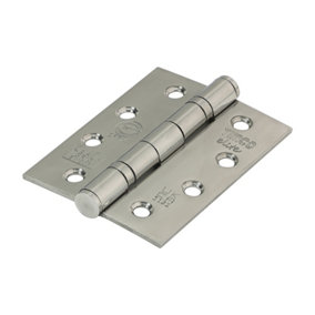 Timco - Grade 13 Fire Door Hinges - Polished Stainless Steel (Size 101 x 76 x 3 - 2 Pieces)