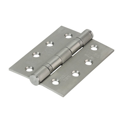 Timco - Grade 13 Fire Door Hinges - Satin Stainless Steel (Size 101 x 76 x 3 - 2 Pieces)