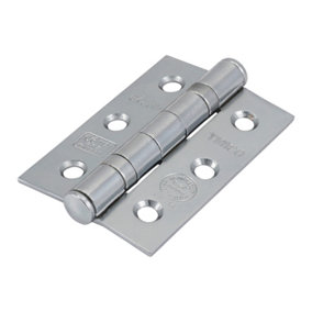 Timco - Grade 7 Ball Bearing Fire Door Hinges - Polished Chrome (Size 75 x 50 - 2 Pieces)