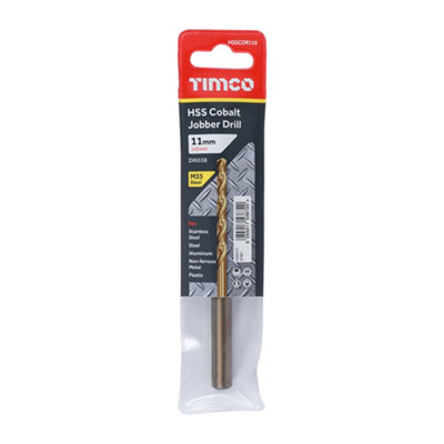 Timco - Ground Jobber Drills - Cobalt M35 (Size 11.0mm - 1 Each)