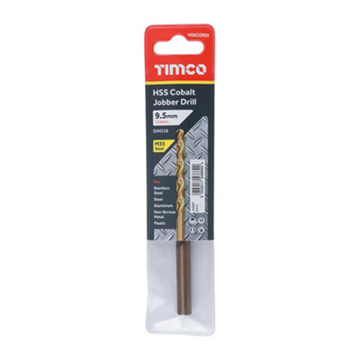 Timco - Ground Jobber Drills - Cobalt M35 (Size 9.5mm - 1 Each)