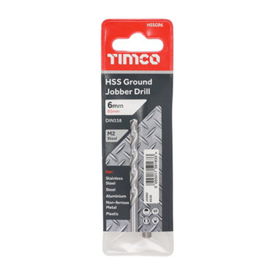 Timco - Ground Jobber Drills - HSS M2 (Size 6.0mm - 1 Each)