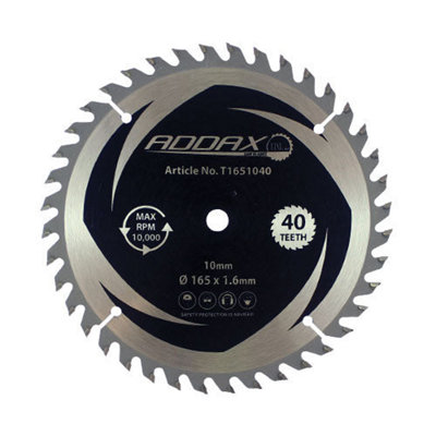 TIMCO Handheld Cordless Circular Saw Blade - 165 x 10 x 40T