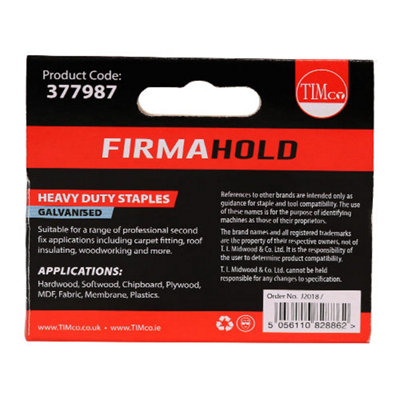TIMCO Heavy Duty Chisel Point Galvanised Staples  - 6mm - 3